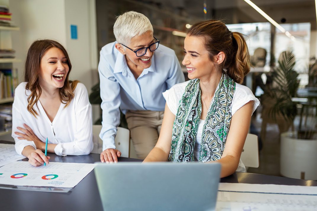 Business professionals collaborating to improve accounting and financial processes